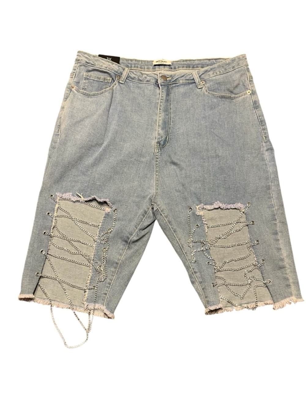 American Bazi destructed Bermuda shorts size 3X
